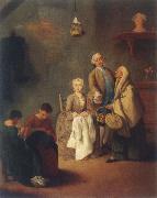 Pietro Longhi the school of the work oil painting on canvas